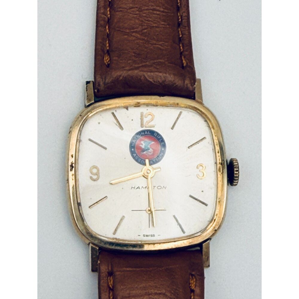 Vintage Hamilton Gold NRA Watch - TV Shaped